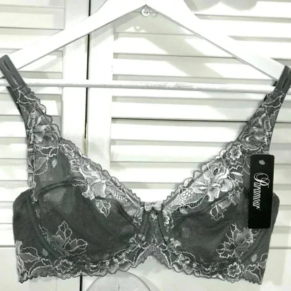 34DD Paramour‎ 115946 by Felina Madison UW Bra Gray Tone